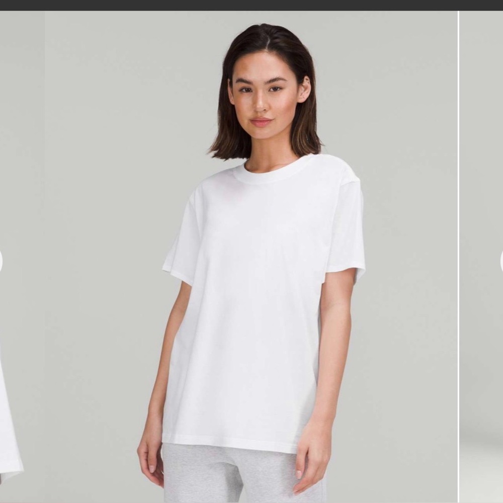 NWT Lululemon 'All Yours *Cotton Tee' Classic White Crew (Sz 4) - Retail: $58